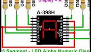 15 Segment Led Display Alpha Numeric A398H Common Anode Display Alphabet 'A'