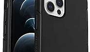 OtterBox iPhone 12 & iPhone 12 Pro Symmetry Series Case - BLACK, ultra-sleek, wireless charging compatible, raised edges protect camera & screen