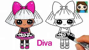 How to Draw Diva Easy | LOL Surprise Doll