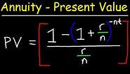 How To Calculate The Present Value of an Annuity
