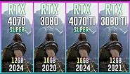 RTX 4070 SUPER vs RTX 3080 vs RTX 4070 TI SUPER vs RTX 3080 TI - Test in 20 Games