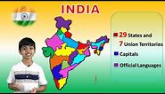 States of INDIA How to Learn | States & Union Territories | Capitals & Languages | Geography