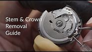 How to remove and install the stem & crown for Seiko and Miyota movements