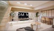 Inside a 5 Room Muji Smart Home | Resale HDB Renovation Singapore Interior Design | Spouse The House