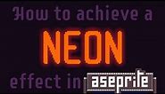 How to achieve a pixel art neon/glow effect in Aseprite