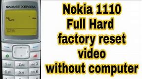 Nokia 1110 restart problem solution without computer Nokia factory reset code for full Hard reset