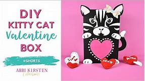 DIY Kitty Cat Valentine Box Craft with Cricut - Video #Shorts | Abbi Kirsten Collections