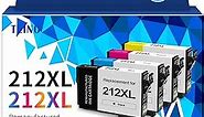 TEINO 212XL Ink Cartridges for Epson Printer Remanufactured Replacement for Epson 212XL 212 Ink Cartridges for Epson Printer XP-4100 XP-4105 WF-2830 WF-2850 (Black Cyan Magenta Yellow, 4-Pack)