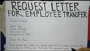 How To Write An Employee Transfer Request Letter Step by Step Guide | Writing Practices