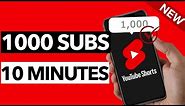 How To Get 1000 Subscribers on YouTube in 10 Minutes (2024 Update)