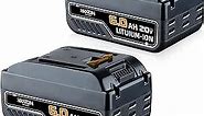 VANON 6.0Ah WA3520 20V Replacement for Worx Battery 20V Lithium Ion WA3520 WA3525 WG151s WG155s WG251s WG255s WG540s WG545s WG890 WG891 2 Pack