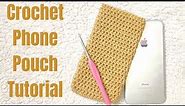 DIY Crochet Phone Cover tutorial with Step by Step instructions - Easy Crochet Ideas by RadCrochet