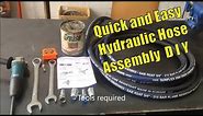Demonstration of Hydraulic hose assembly using Re useable hydraulic hose fittings and basic tools