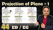 1 - Projection of Plane in Engineering Drawing, #Projection