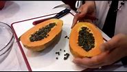 How to clean, cut and eat a papaya!