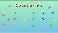 Count by 9's Song | Skip counting by 9 YouTube Video | Golden Kids Learning