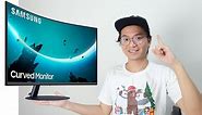 Unboxing C24F390 Samsung FULL Curved Monitor Good For Budget Audio or Video Production