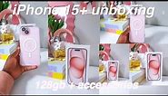 PINK IPHONE 15 PLUS UNBOXING + ACCESSORIES ( 128gb) 🌷🎀🌸💖