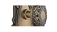 Nostalgic Warehouse Victorian Plate with Knob, Privacy - 2.75", Antique Brass