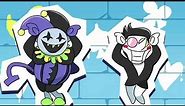 Jevil and Spamton dancing Caramelldansen for 10 minutes