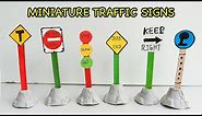 How to make Cute Miniature Traffic Sign for kids | Popsicle stick crafts