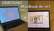 unboxing macbook air m1 ( gold )