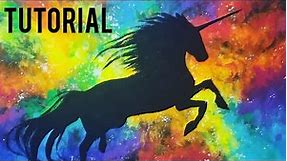 How to Paint a Rainbow Galaxy Unicorn with Acrylics - Art Tutorial