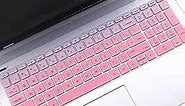 Keyboard Cover for HP Laptop 15-db 15-dw 15-dy 15-da 15-bs/bw 15-ef 15t 15z 15.6" Model 15-db0011dx 15-dy1043dx/dy1051wm 15-dw0037wm/dw1083wm 15-ef1001ds, HP 17-by/bs/ca 17.3 Keyboard Skin, Ombre Pink