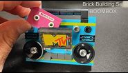 MTV Boom Box Brick Building Set - Retro Ghetto Blaster