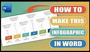 How to make this INFOGRAPHIC TIMELINE in Word | SHAPES & TEXT BOXES in Word