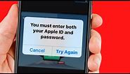 You must enter both your Apple ID and Password | Sign in Apple Id in itunes & App Store iPhone iPad