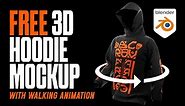 FREE 3D Hoodie Mockup | Blender3D Tutorial