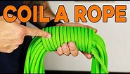How to coil a climbing rope like a pro