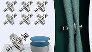 Magnetic Curtain Closure, Curtain Weights Magnets Clips with Tack, Drapery Magnetic Holder Buckle to Hold Curtains Closed to Prevent from Being Blown Around - 10 Pairs