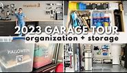 ORGANIZED GARAGE TOUR 2023 | Storage Ideas & Inspiration, Various Budgets, & Categorizing Zones