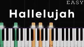 Hallelujah - Leonard Cohen | EASY Piano Tutorial