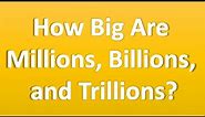 Names of Large Numbers | Understanding Very Large Numbers Millions, Billions, and Trillions