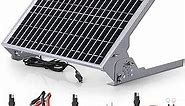 SUNER POWER 12V Solar Battery Charger Maintainer, Waterproof 20W Solar Trickle Charger, High Efficiency Solar Panel Kit, Built-in Intelligent MPPT Controller + Adjustable Bracket + SAE Cable Kits