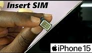 How To Insert SIM In iPhone 15 & iPhone 15 Pro