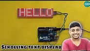 scrolling text display with arduino uno || dot matrix display code