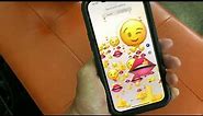 How to send a screen effect with stacked emojis in messages on iPhone 13 Pro Max