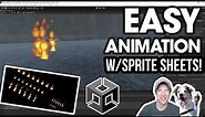 Creating an ANIMATION from SPRITE SHEETS in Unity!