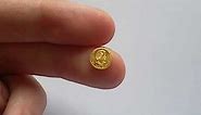 Baby gold coin :) Canadian one gram gold Maple Leaf