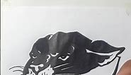 🐆How to draw a panther head || black panther stencil tattoo || panther tattoo(step by step)
