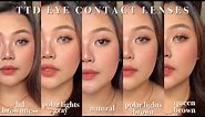 best contacts for dark eyes! ♡ ttdeye polar lights brown, gray, queen brown, hd brownness review 🤎