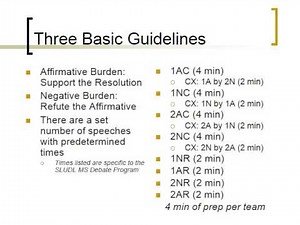 Policy Debate Stock Issues - Middle School Version