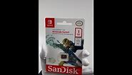SanDisk 1TB microSDXC card Nintendo Switch Zelda Edition ASMR Unboxing