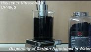 Ultrasonic Dispersing of Carbon-Nanotubes in Water - Hielscher Sonicator