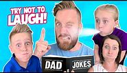 Try NOT to LAUGH Challenge! (Dad Jokes Edition) K-City Family