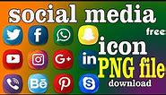 All social media icons download png images or social media logos png images